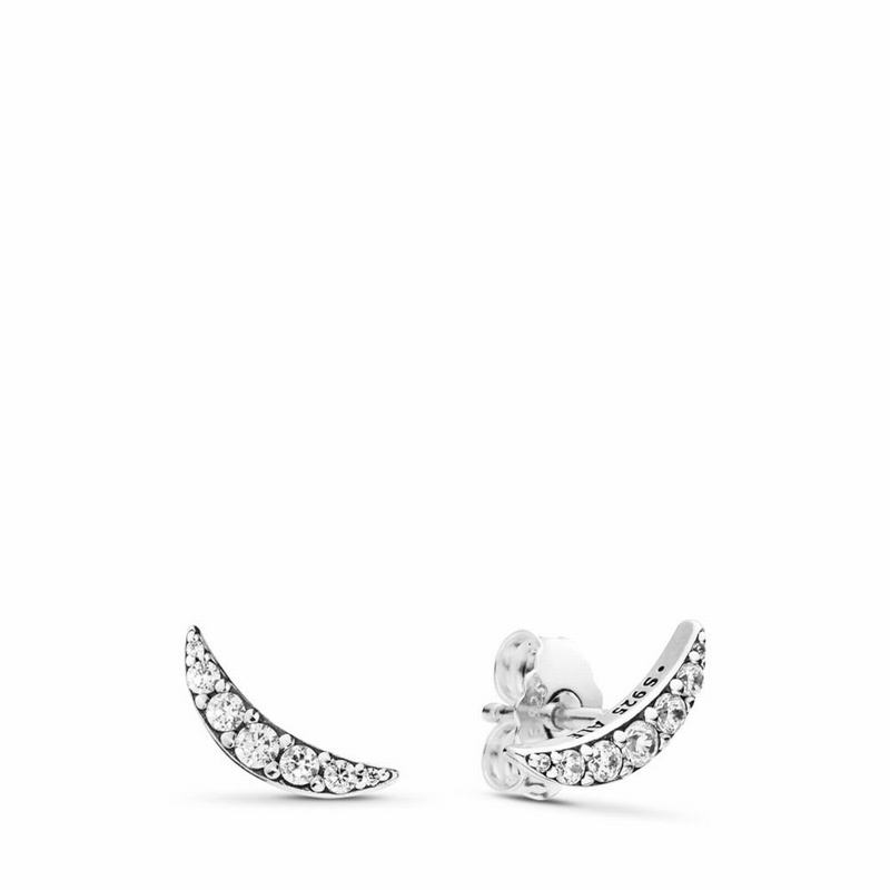 Pandora Lunar Light Stud Earrings NZ, Sterling Silver (012734-SFC)